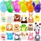 18Pcs Pre-Filled Easter Eggs with Plush Animal Toys Egg Filled Keychain for Kids